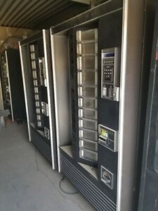 Three Rowe cold food vending machines for sale, 2 548 machines and 1 648 machine
