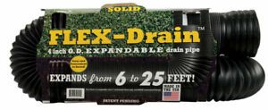 Flex-Drain 3-3/4 in. Dia. x 25 ft. L Poly Drain Pipe -Pack of 1