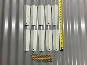 10 Wood Grain Siding Corners 5/16&#034; x 7-1/4&#034;  Aluminum for Lap Siding w/ Nails