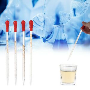 With Scale Line Rubber Head Liquid Transfer Glass Dropper Graduated Pipettes