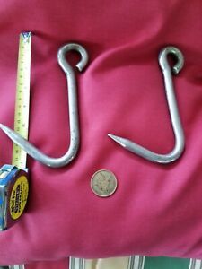 Vintage Stainless Steel Meat Hooks - Heavy Duty