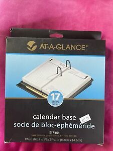 At-A-Glance E17-00 Calendar Base, Black  For Planner Page Sz 3.5” X 5” 17Series