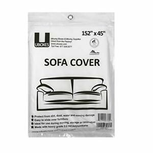 Uboxes Sofa Cover Couch Protector Moving Storage Waterproof 152 x 45 inches NEW