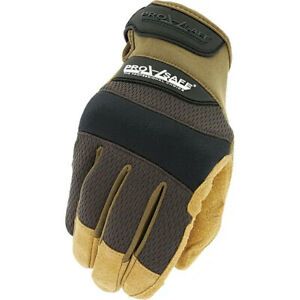 10 PAIRS Pro-Safe Leather Utility Gloves Brown &amp; Black Size Medium 12812558