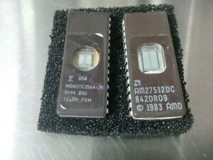 Fujitsu MBM27C256A-25 / AM27512DC UV EPROM Memory DIP-28-Pin discardable IC