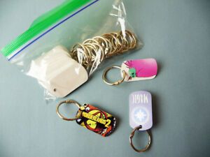 20 SUBLIMATION BLANKS oval aluminum KEY TAGS with rings- 2 sided