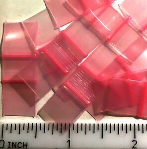 100 Pink Apple Baggies 1/2 x 1/2 inch tiny zip bags 1212 EZ Open