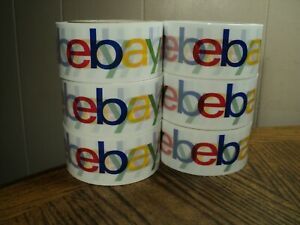 6 Rolls eBay Branded Packaging Tape Multi-Pack 2&#034; x 75 yards Classic