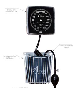 Amico Aneroid Gauge &amp; Basket Mounts 2 Piece Adult Cuff 8&#039; Coil AM-AB-LF2118