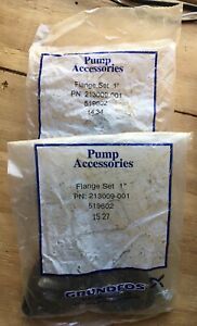 Set Of 2 Grundfos Flange Set 1” 519602 New In Bag