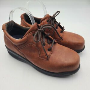Carolina Women&#039;s Sz 9.5 Steel Safety Toe Work Shoe 4261 Brown Leather Shoes