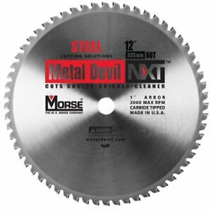 MK Morse CSM1260NSC Metal Devil Circular NXT Saw Blade, 60 Teeth, 12&#034;