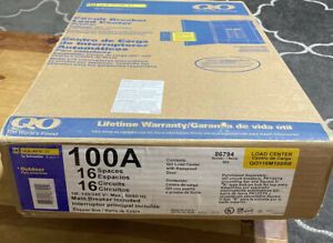 Square D 100 Amp 16 Space Circuit Breaker Box Panel Load Center Outdoor