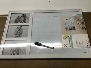 U Brands 15&#034;x23&#034; Photo Frame Dry Erase Monthly Calendar with Marker
