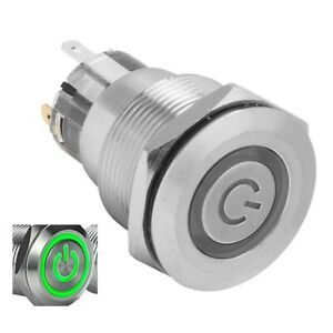 1* 22mm Momentary Push Button Switch 12V 1NO 1NC SPDT ON/OFF Waterproof