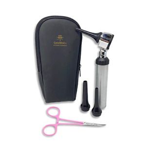 Cynamed Veterinary Otoscope Kit - Open Slit with 2 Reusable Specula, Pet Hair -