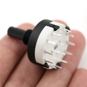 2pcs RS26 2 Pole Position 6 Selectable Band Rotary Channel Selector Switch  Ef