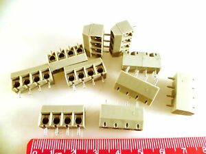 IMO 20.501M/4SB Terminal Block Grey 5mm Pitch 4 Way 10 Pieces OM0935
