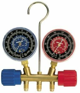 Robinair 40152 Side-Wheel Manifold Gauge with 1/4&#034; Fittings