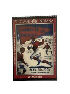 Vintage Indiana Hoosiers 2019 College Football Calendar - Asgard Press - New