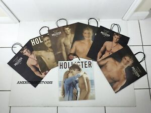 HOLLISTER LOT OF 7 LARGE PAPER BAG,PRE-OWNER, BY ABERCROMBIE COLLECTORS BAGS