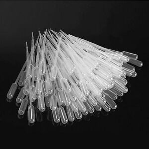 100x 1ml Disposable Polyethylene Eye Dropper Set Transfer Graduated Pipettes  LS