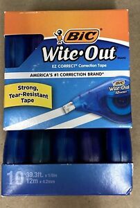 BIC Wite-Out EZ Correct Correction Tape, White, 10-Count