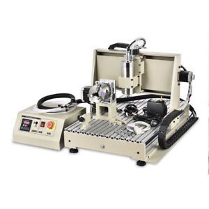 1.5KW 4 Axis 6040 CNC USB Router Engraver Carving Machine Metal Cutter UK Stock