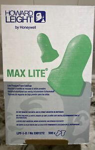 500 Pairs - Honeywell LPF1D Lpf-1 D Max Lite Single-use Earplugs Cordless, 30nrr