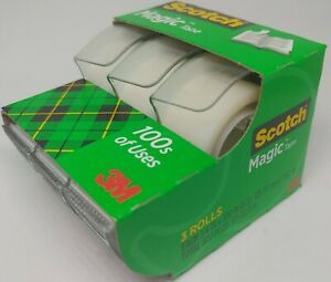 3M Scotch Magic Tape 3/4” x 300” 3 Pack