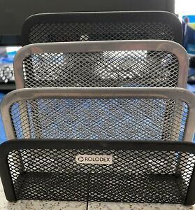Rolodex Metal Mesh 4 Section Desk Organizer