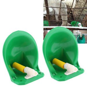 2 Pcs Sheep Goats Calves Piglets Automatic Drinking Water Bowl Plastic Valve