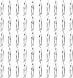 50Pack Scalpel Blades #11 High Carbon Steel Sterile Blades Perfect for Daily Use