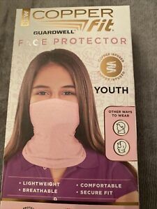 COPPER FIT Guardwell Face Protector Pink/Youth Size, Copper Infused