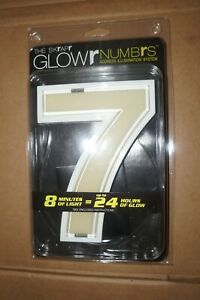 Glowr Glowr7-U House Number, Character 7, Neon Green Character