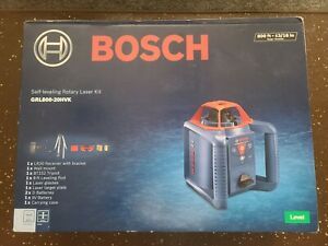 New Bosch GRL80020HVK Self Leveling 800ft Rotary Laser Kit