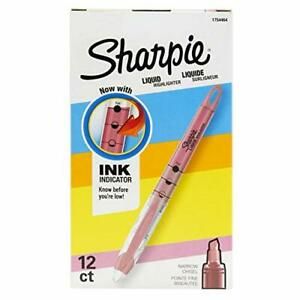 Sharpie Liquid Highlighters Chisel Tip Fluorescent Green Box of 12