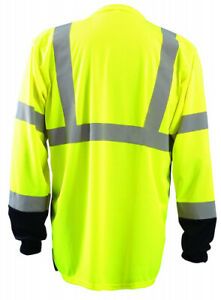 (Class 3 / Long Sleeve With Black Bottom, X-Large, Yellow (High Visibility)) -