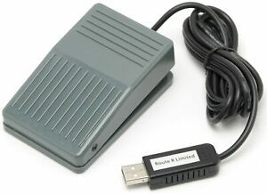 Root Earl USB foot pedal switch with mechanical switch 1 pedal Gray RI-FP1MG