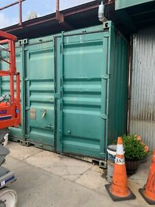2 FAB FREIGHT CONTAINERS - MODIFIED INTO A WORKSHOP/STORAGE W/LIGHTS &amp; ELECTRIC