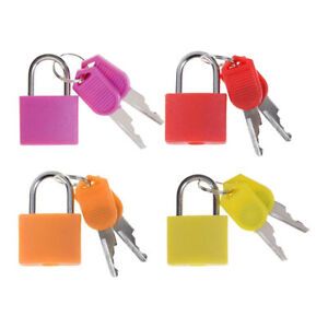4x Mini Small Steel Padlock Keyed Lock Security Lock Safety Lock 22x30mm
