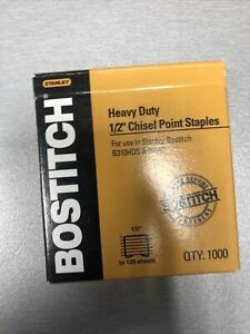 Bostitch® Heavy-Duty Premium Staples, 1/2&#034; Leg Length, 1000/Box
