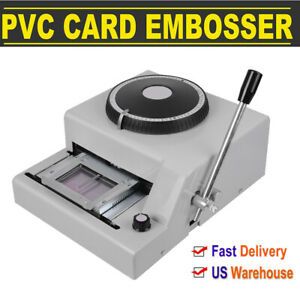 72-Letter Manual Embosser Machine Credit ID PVC Card VIP Embossing lines Machine