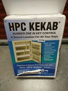 HPC KEKAB-80 Key Cabinet 80-Keys, Cam Lock, White Plastic Single Tags Lock Box
