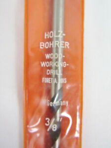 New Holz-Bohrer Wood Working Drill 3/8&#034;  W. Germany - 18&#034; in Length