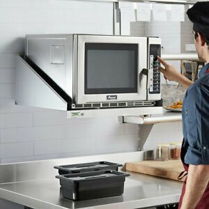 Stainless Steel Commercial Restaurant Wall Mount Microwave Shelf NSF 24&#034; x 18&#034;