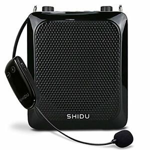 SHIDU Wireless Voice Amplifier Protable 25W High Power PA System with UHF Hea...