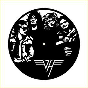 DXF CDR  File For CNC Plasma Laser Cut - Van Halen Band Clock Cutting File