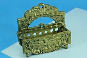 Vintage Solid Brass Business Card Holder. 4.25&#034; X 4&#034; X 1.5&#034;.