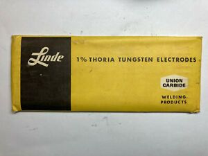 Linde Union Carbide 1 % Thoria Tungsten  Welding Electrodes 5/32&#034;&#034; dia. x  7&#034;L